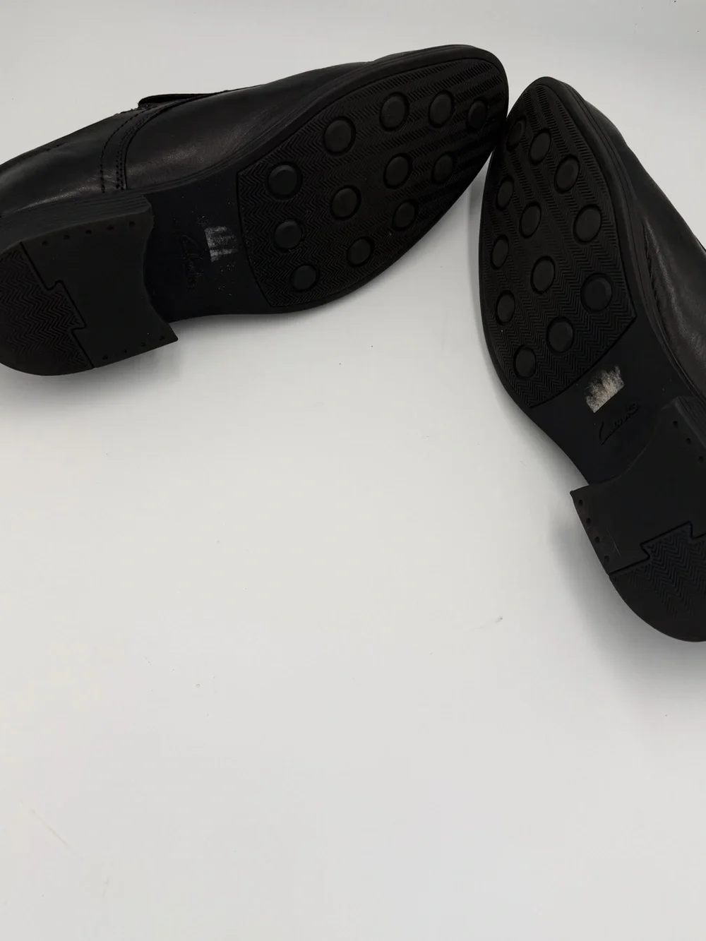 Clarks Black Slip-On Leather Loafers for Men